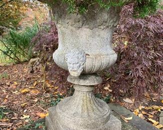 Pair Large Outdoor Stone Planters