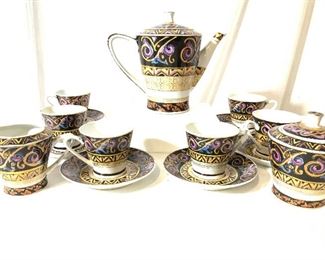 Set15 Asian Porcelain Teapot Set, Chinese Hallmark