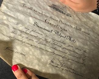 Signed HARRY S TRUMAN Letter On WH Parchment, 1945