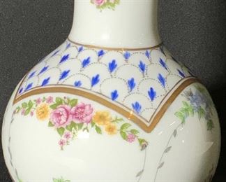 ELIOS Sign Vntg Hand Painted French Porcelain Vase