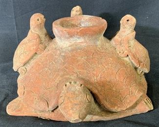 Vintage Earthenware Tortoise Vase