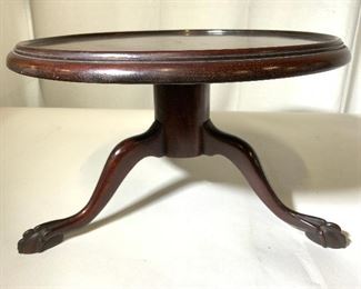 Vintage Short Wooden Tripod Pedestal Table Stand