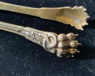 Vintage P&B Sterling Silver Claw Foot Serving Tong