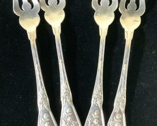 Set9 BOULENGER Silver pl ANTIQUE Fish Knives Forks