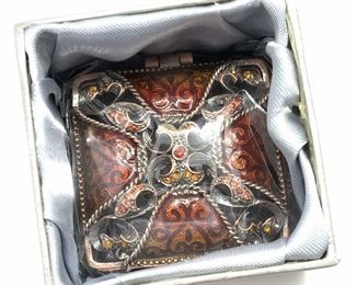 BEJEWELED ASIAN TRINKET BOX, New in Package