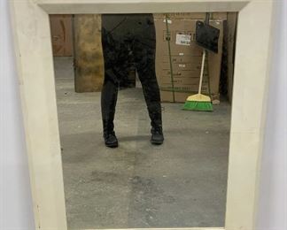 White Composite Framed Mirror
