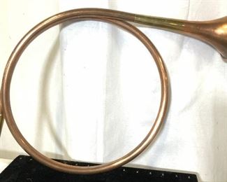 Vintage COPPER & BRASS FRENCH HORN, England
