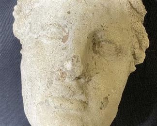 Cement Neoclassical Face Sculpture
