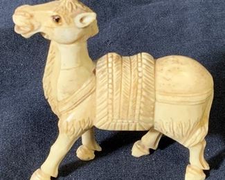 Hand Carved Bone Camel Figural
