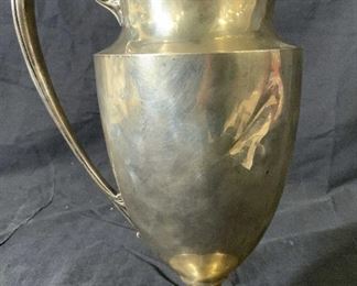 Antique Sterling Silver Footed Water Pitcher
