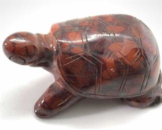 Collect Asian Carved NATURAL STONE TURTLE Figural
