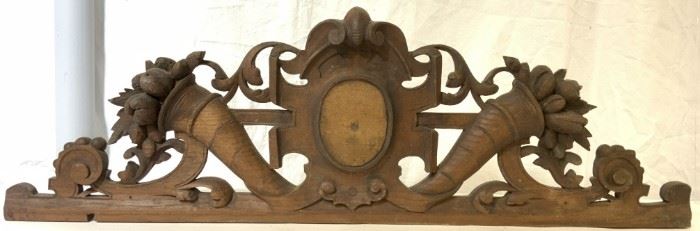 Vintage Intricately Carved Wooden Wall Hanging

