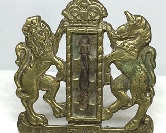 United Kingdom Brass Royal Shield Accessory

