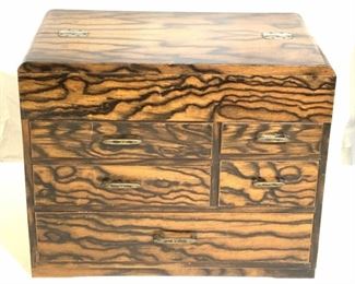 Vintage Japanese Wooden Sewing Box, Hari Bako
