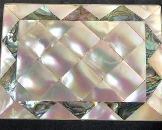 Vintage Mother Of Pearl Call Card Holder
