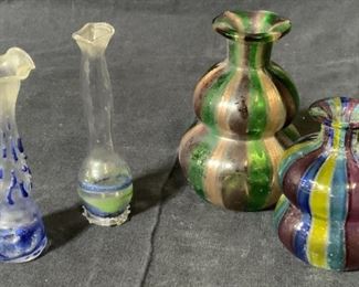 Group Lot 4 Venetian Glass Bud Vase
