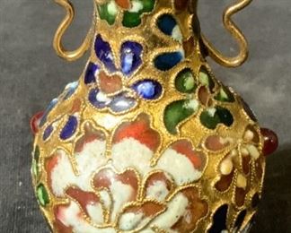 Gold Leaf and Porcelain Glass Miniature vase
