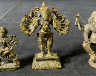 Lot 3 Figurines of Ganesh & Durga
