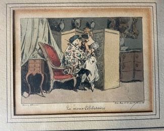 Lot 8 HENRY MONNIER Hand Colored Lithographs
