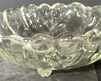 Lot 2 Vntg Art Glass/ Crystal Bowl Centerpieces
