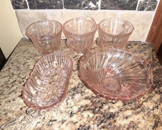MORE PINK GLASSWARE