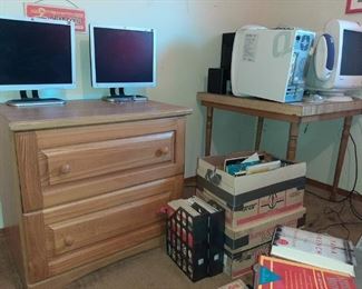 2 DRAWER LATERAL FILE, MONITORS