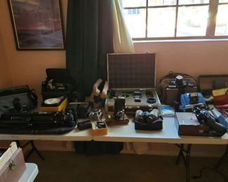 Vintage cameras and accessories