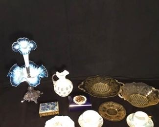 Blue Epergne and More Beautiful Glass
