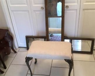 Footstool and Mirrors