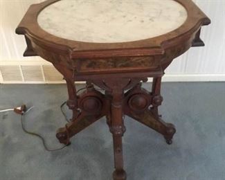 Marble Top Victorian Table