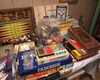Lots of vintage games and board games!