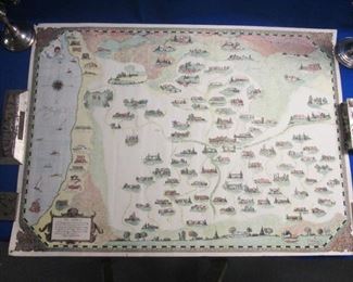 Beverly Hills Movie Star Map Rare by Margaret Netz 1930's