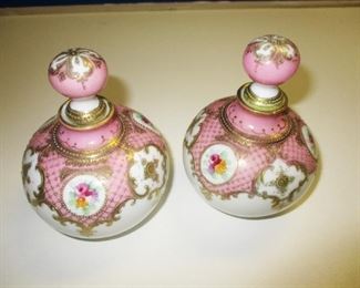 Pr of Noritake Pink Perfume Bottles SOLD!