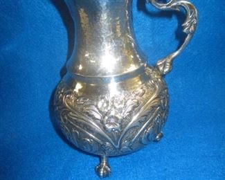Victorian Silverplated Repousse Pitcher