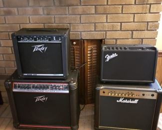 several guitar amps. See them ALL 