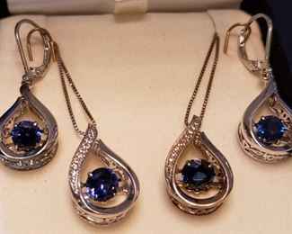 Kay Jewelers sterling w mm sapphire 