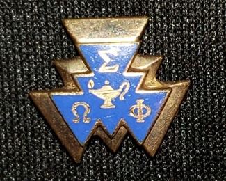fantastic  10k blue enamel  fraternity pin 