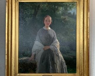 Edouard-Henri Girardet, Portrait of a Young Woman