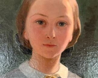 Edouard-Henri Girardet, Portrait of a Young Woman