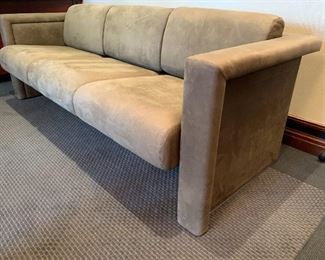 Knoll Furniture Two Seat Nubuck Leather Sofa