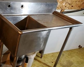 Stainless steel sink & drainboard