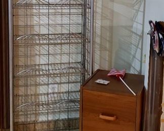 Wire shelf unit, file cabinet & flag pole kit