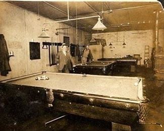 Pool hall in basement 
