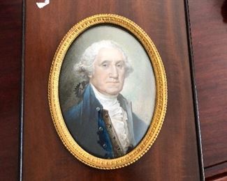 Portrait Miniature of George Washington by W Raymond