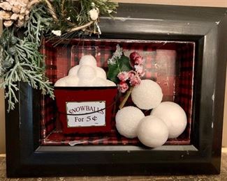 A variety of creative, holiday decor for sale.
