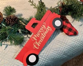 A variety of creative, holiday decor for sale.