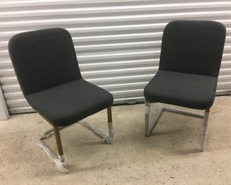 Two Article Charcoal Gray dining chairs 