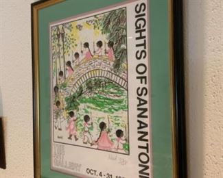 The Art Gallery Sights of San Antonio Oct. 4-31, 1082 Adriel 013/125 Framed Picture