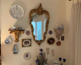 Meissen Wall Angels & Plate With Various Meissen Marks