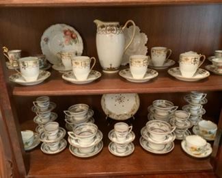 Handpainted Nippon Set-Lid Is Missing & Princess By Minton Cups & Saucers